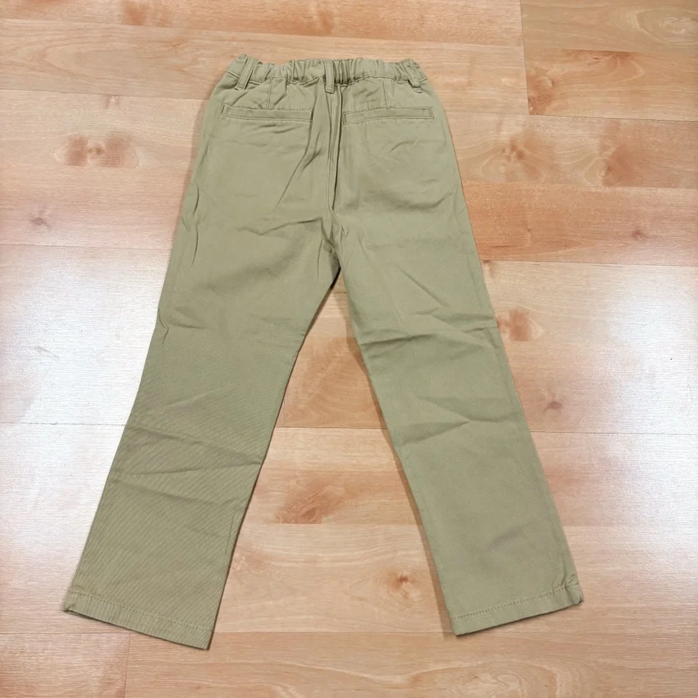NWT Childrens Place Khaki Navy Blue Straight Leg Cotton Uniform Chino Pants 5